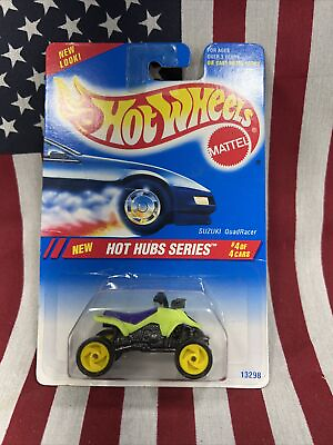 #ad 1994 hot wheels collector #311 hot hubs series Suzuki quad racer HTF $17.88