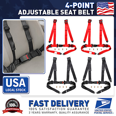 #ad 2quot; 4 Point Harness Racing Harness Quick Release Seat Belt for Universal Car $29.99