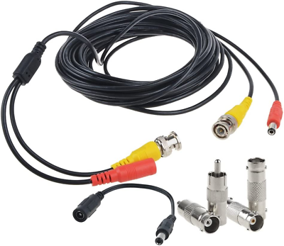 #ad Cable De Alimentacion De Video Bnc Cable Camara De Seguridad Para Sistema Nueva $26.95