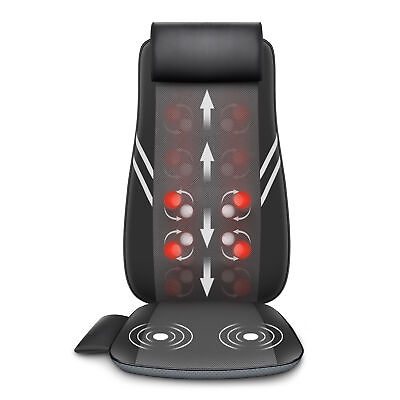 #ad 【Snailax Shop】Shiatsu Back Massager Chair Pad Full Back Kneading Seat Massager $93.75