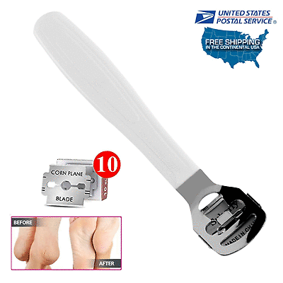 #ad NEW Pedicure Callus Shaver Foot Hard Tough Skin Corn Remover Tool 10 Blades $7.50