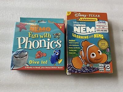 #ad Disney Pixar Finding Nemo PC CD Rom WIN MAC Video Game Reading Books NEW $11.00