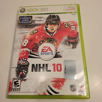 #ad XBOX 360 NHL 10 Video Game Hockey Tournament Action Multiplayer 2010 $1.95