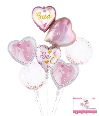 #ad Bride to Be Foil Balloon Set 7pcs Pink Bridal Shower Supplies for Bridal Show... $15.88