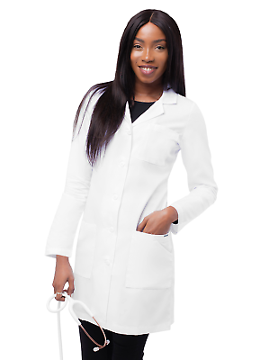 #ad quot;Adar Women#x27;s Medical Uniform Lapel Collar 5 Pockets Slim Fit Lab Coat 36quot;quot;quot; $35.69