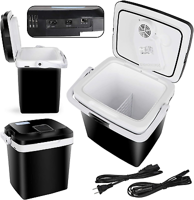 #ad Mini Fridge Electric Cooler and Warmer for Car 12V DC Car Refrigerator with Aut $110.99