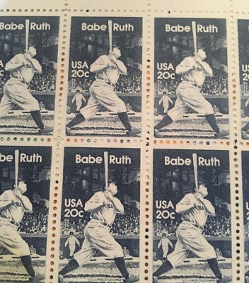 #ad 10 Old Babe Ruth stamps DressUp Your Mail perfect For A Baseball Fan Wedding $6.42
