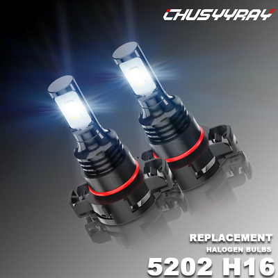 #ad 2x 5202 2504 PSX24W LED Fog Light Bulbs for GMC Sierra 1500 2500HD Yukon 6000K $13.98