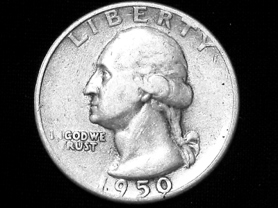 #ad 1950 S Washington Quarter Extra Fine $14.99