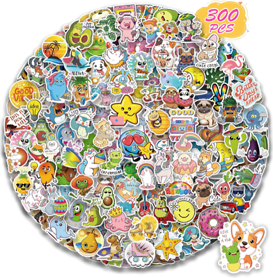 #ad #ad 300 Pcs Cute Stickers for Kids Sticker for Laptop Skateboard Waterproof Vinyl $7.91