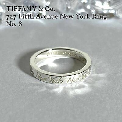 #ad Tiffany amp; Co. Sterling Silver Notes 727 Fifth Avenue New York Ring US5 No Box $132.00