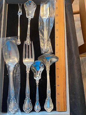 #ad CHANTILLY GORHAM STERLING SILVER HOSTESS SET SUPER WITH LARGER SERVERS $450.00