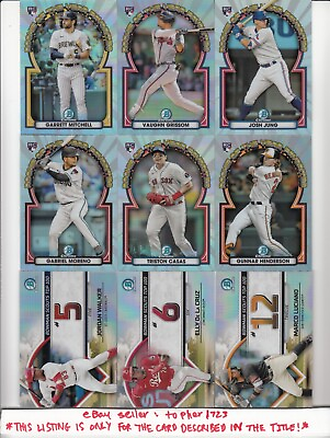 #ad 2023 Bowman Insert Scouts Top 100 MARCO LUCIANO #12 Giants $1.00