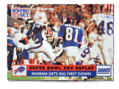 #ad Ingram Gets Big First Down #50 Pro Set 1991 Football Card N.Y. Giants LN $1.79