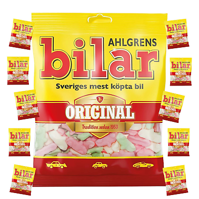 #ad 10 Bags x 125g of Ahlgrens Bilar Original Swedish Candy from Sweden Chewy $47.71