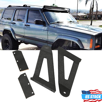 #ad For 1984 2001 Jeep Cherokee XJ Mount Bracket Fit 50quot;inch Curved LED Light Bar $29.99