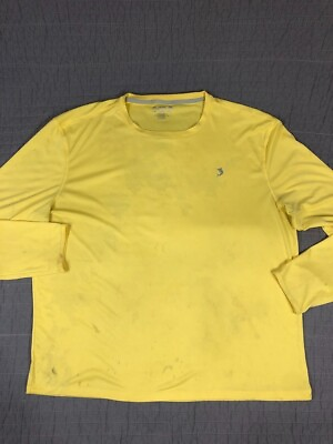 #ad Reel Legends Shirt Men XL Yellow UPF Wick Quick Dry Fish Performance Reel Tec $7.97