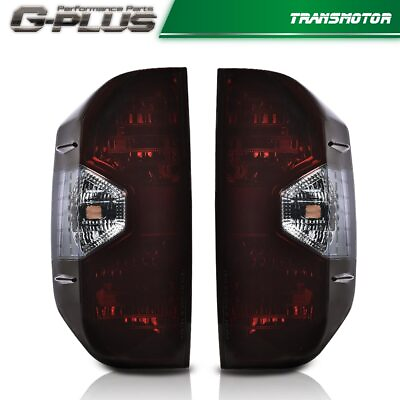 #ad Fits For 2014 2021 Toyota Tundra Pickup Truck Red Smoked Tail Lamps Replacement $43.59