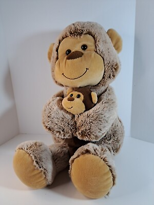 #ad Animal Adventure Brown Monkey Mother amp; Baby 17quot; Plush $13.49