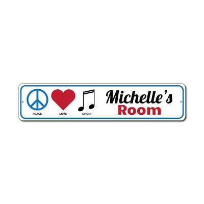 #ad Music Room Sign Peace Love Music Sign Custom Music Metal Wall Decor Aluminum $26.33