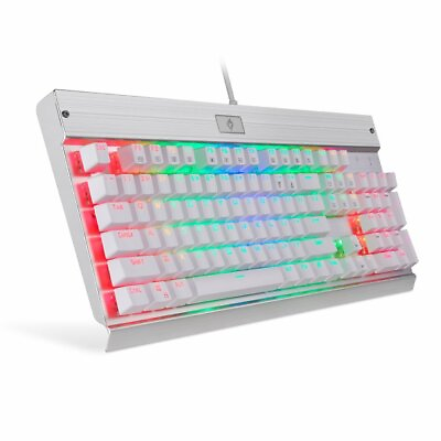 #ad EagleTec KG011 RGB Mechanical Wired Keyboard RGB LED Backlit White $49.99