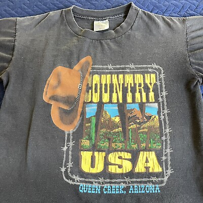 #ad Vintage 1994 Country Jam black t shirt Adult M $29.99