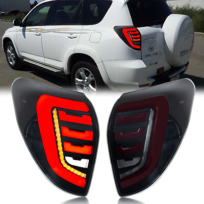 #ad LED Tail Lights for Toyota RAV4 2006 2012 Smoked Sequential Indicator Rear Lamps $269.99