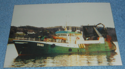 #ad Vintage Irish Fishing Boat Photo Stern Trawler Vessel D 665 quot;Adinaquot; $7.73