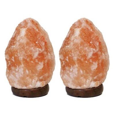 #ad Himalayan Salt Lamp Crystal Rock Pink Salt Lamp For Room Decor Pack of 2 $33.50
