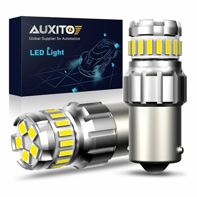 #ad AUXITO 1156 7506 Backup Brake Turn Signal LED Light Bulbs 2400LM 6500K 2X Bright $11.11