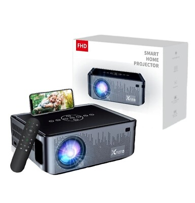 #ad FHD Smart Projector Android 9 2.4 5G WiFi BT5.0 Audio 12000 Lumens Projector 275 $150.00
