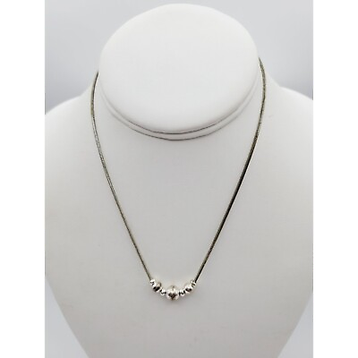 #ad Silver tone chain necklace 16quot; $14.99