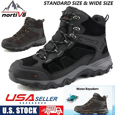#ad NORTIV 8 Men#x27;s Waterproof Hiking Boots Non slip Trekking Mountaineering Shoes $50.99