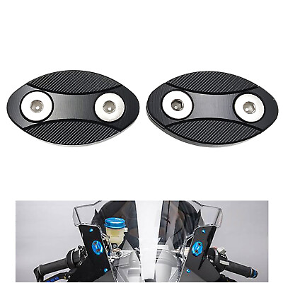 #ad Black Protective Cover For Rearview Mirror Mounting Hole For BMW S1000RR 13 2018 $129.39