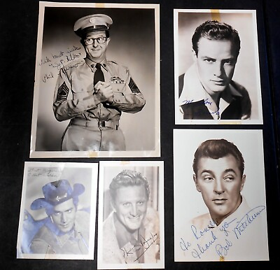 #ad Group Of 6 Famous Movie Star Hand Autographed Photographs Black And White $89.00