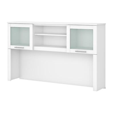 #ad Pemberly Row Modern 60W Desk Hutch in White Engineered Wood $300.92