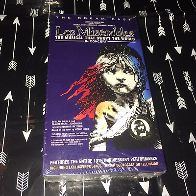#ad VHS SEALED NEW NWT Les Miserables In Concert 1996 Broadway Musical Columbia $7.62