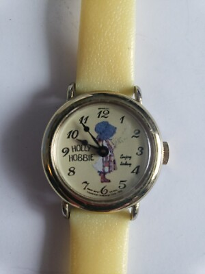#ad Vintage Holly Hobbie Watch Collectible By Bradley 1972 #x27;Enjoy Today#x27; EUC $33.99