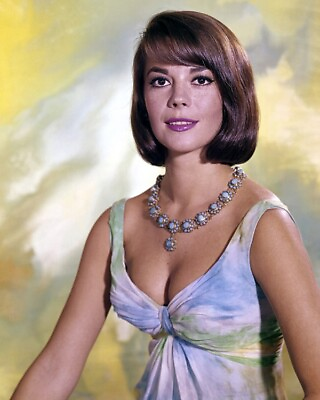 #ad Natalie Wood Breathtaking Busty in low cut colorful dress Portrait 8x10 Photo $14.99