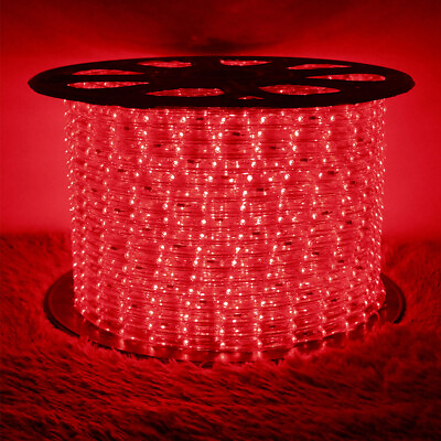 50 100 150 300ft LED Rope Light In Outdoor Cuttable Flexible Lights Strip $99.45