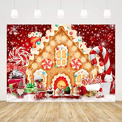 #ad Christmas Gingerbread House Backdrop for Photography Winter Merry Xmas Snow S... $26.83