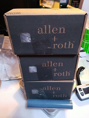 #ad 4 Boxes of Allen Roth 12 Pack Blue Ceramic Half Round Tile #0857820 free ship $23.99
