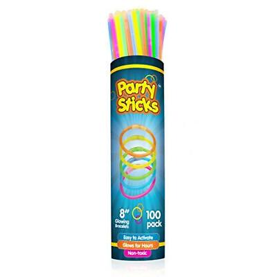 #ad PartySticks Glow Sticks Party Supplies 100pk 8 Inch Bulk Glow Light Up Sticks $14.09