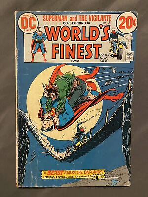 #ad World’s Finest 214 Low Grade DC 1972 Denny O’Neil Superman Vigilante $10.04