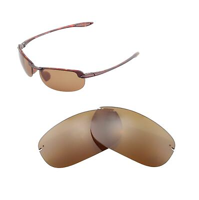 #ad Walleva Polarized Brown Replacement Lenses For Maui Jim Makaha Sunglasses $17.49