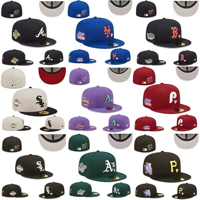 #ad Unisex NEWERA ERA 5950 Fitted CAP *SIDE PATCH* Baseball Hat $19.99