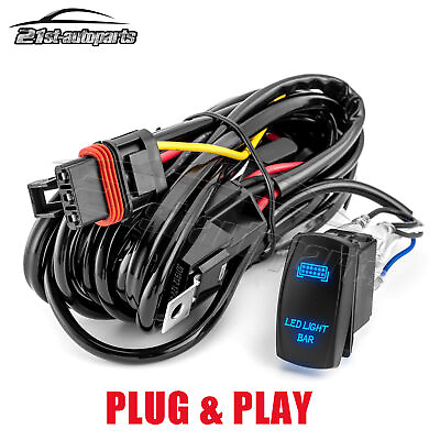 #ad 14AWG Blue LED LIGHT BAR Switch Wire Harness For Polaris RZR PRO XP Pulse Busbar $32.99