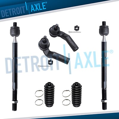 #ad Front Inner amp; Outer Tie Rod Ends amp; Steering Rack Boots for 2004 2013 Mazda 3 5 $37.28