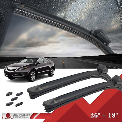 #ad 26quot;amp; 18quot; Front Frameless Windshield Wiper Blades Set of 2 For Acura ZDX 10 13 $28.17