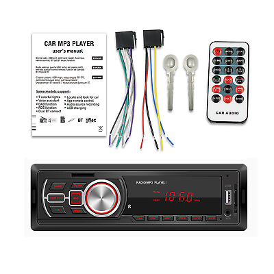#ad 12V 25W Bluetooth Car Stereo Audio In Dash FM AUX USB MP3 Radio Player Head Unit $21.89